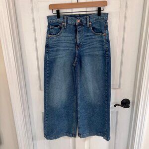 Gap High Rise Stride Wide Leg Cropped Ankle Jeans 28/6